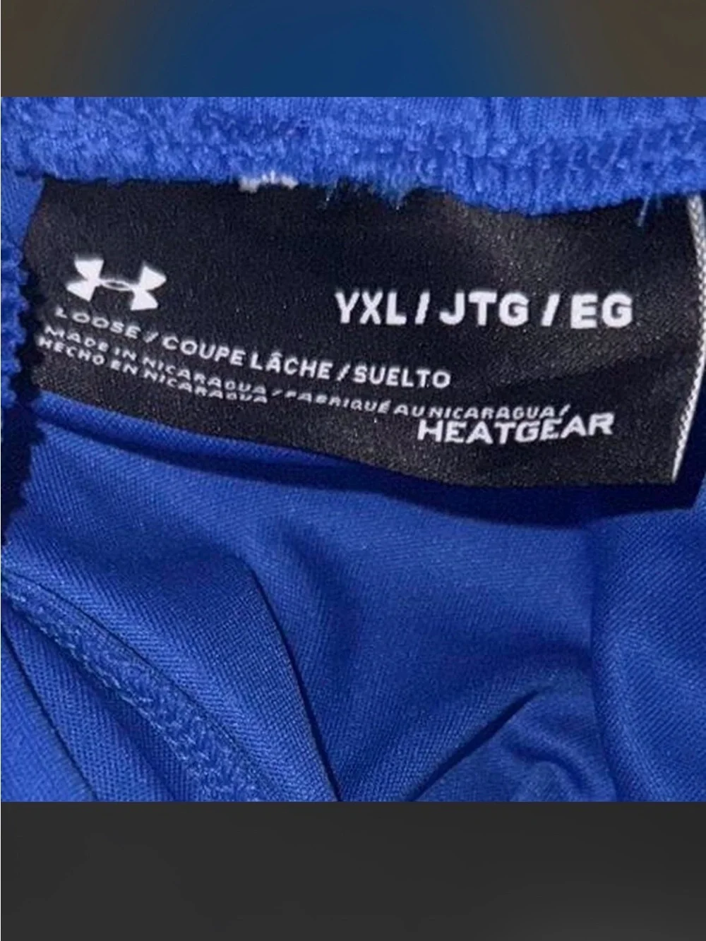 Under Armour Blue YOUTH Athletic Shorts with White Side Panels BRAND NEW